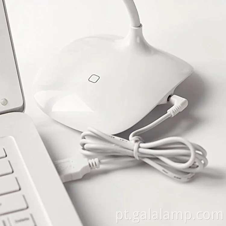 Lâmpada de mesa de controle de controle de toque ajustável com proteção ocular